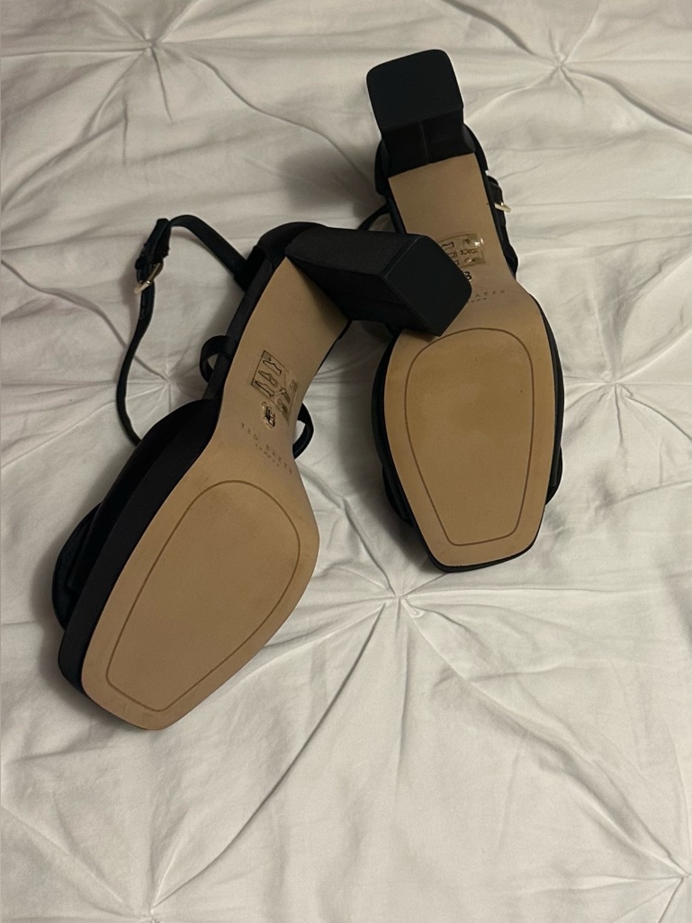 Ted Baker Black Platform Sandal with Floral Accent - Women's Dress Heels - Picture 6 of 10